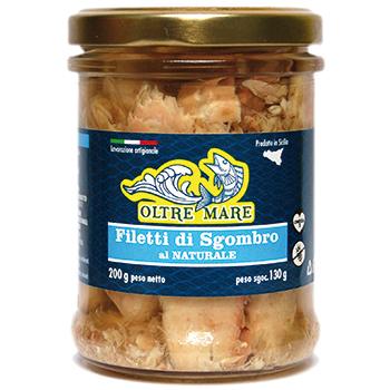 Filetti di Sgombro al naturale in vetro