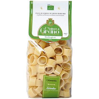 confezione di pasta formato Calamarata